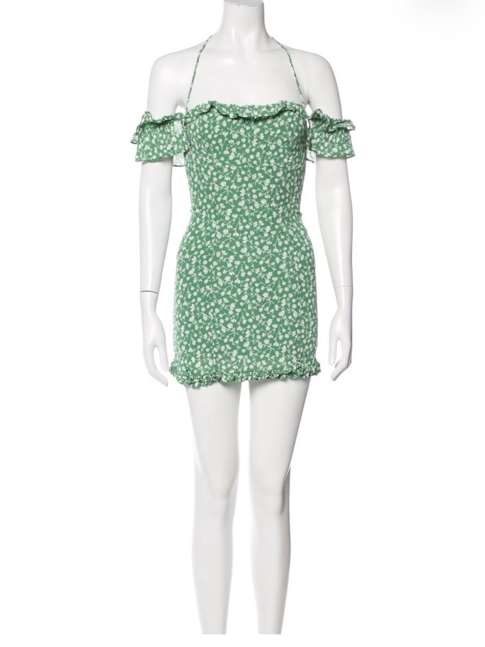 Reformation Floral Off-Shoulder Mini Dress size 0